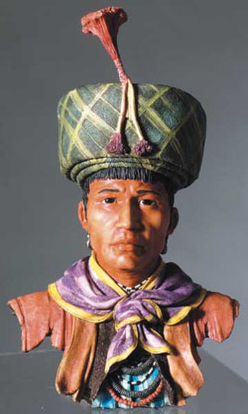 Native American Statues - Seminole Man Bust in color